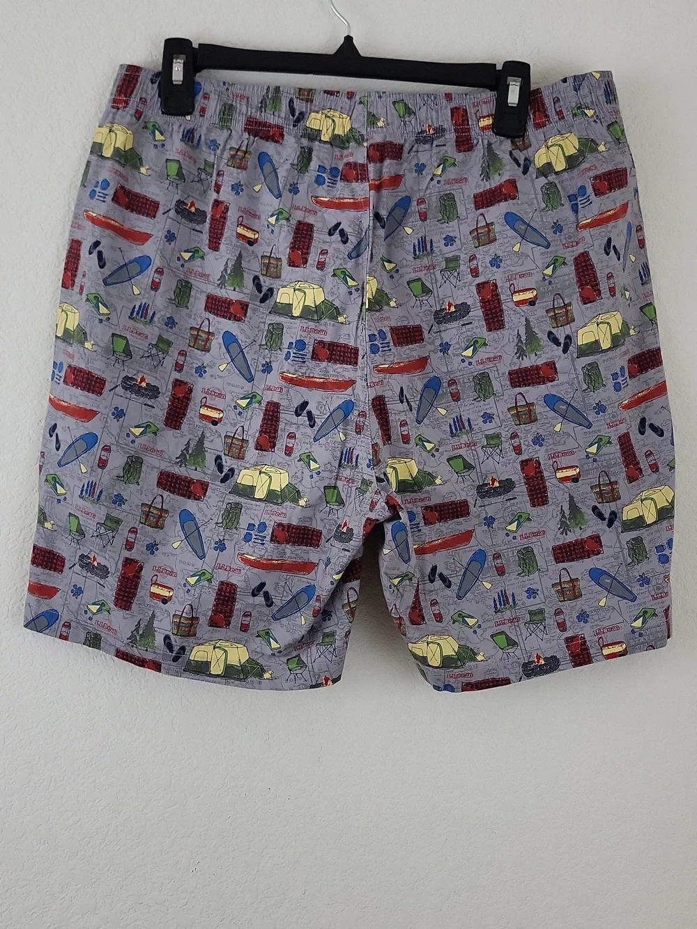 L.L.Bean Gray Outdoor Print Lounge Shorts Size Medium